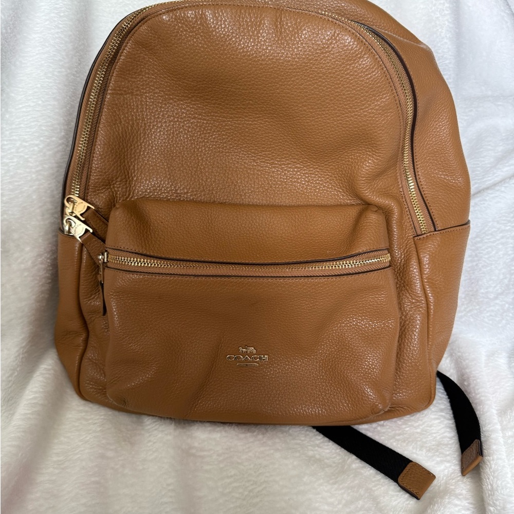 Coach Brown Leather Backpack